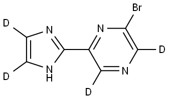 2-bromo-6-(1H-imidazol-2-yl-4,5-d2)pyrazine-3,5-d2 Structure