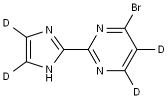 4-bromo-2-(1H-imidazol-2-yl-4,5-d2)pyrimidine-5,6-d2 Structure