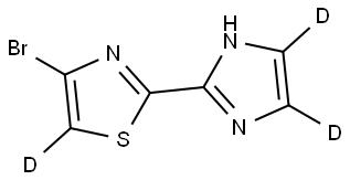 4-bromo-2-(1H-imidazol-2-yl-4,5-d2)thiazole-5-d 구조식 이미지