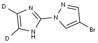 4-bromo-1-(1H-imidazol-2-yl-4,5-d2)-1H-pyrazole Structure