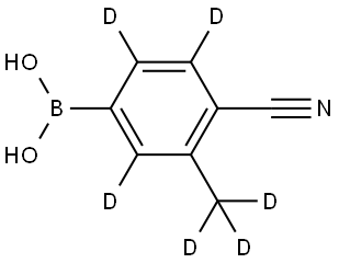 (4-cyano-3-(methyl-d3)phenyl-2,5,6-d3)boronic acid Structure