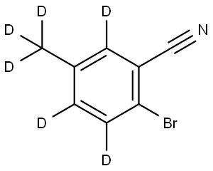 2-bromo-5-(methyl-d3)benzonitrile-3,4,6-d3 Structure