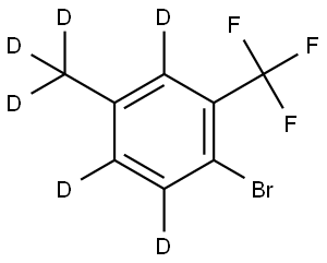 1-bromo-4-(methyl-d3)-2-(trifluoromethyl)benzene-3,5,6-d3 Structure