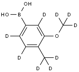 (3-(methoxy-d3)-4-(methyl-d3)phenyl-2,5,6-d3)boronic acid Structure