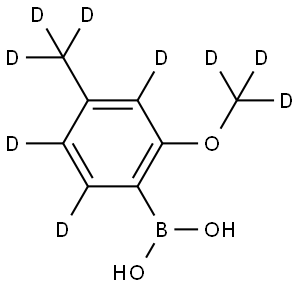 (2-(methoxy-d3)-4-(methyl-d3)phenyl-3,5,6-d3)boronic acid Structure