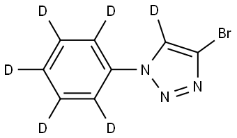 4-bromo-1-(phenyl-d5)-1H-1,2,3-triazole-5-d Structure