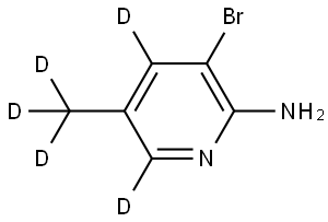 3-bromo-5-(methyl-d3)pyridin-4,6-d2-2-amine Structure