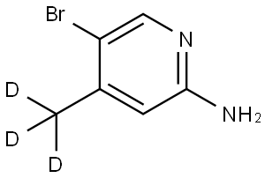 5-bromo-4-(methyl-d3)pyridin-2-amine 구조식 이미지