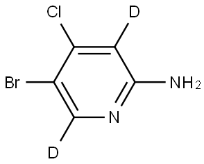 5-bromo-4-chloropyridin-3,6-d2-2-amine Structure