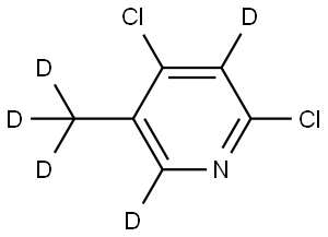 2,4-dichloro-5-(methyl-d3)pyridine-3,6-d2 Structure