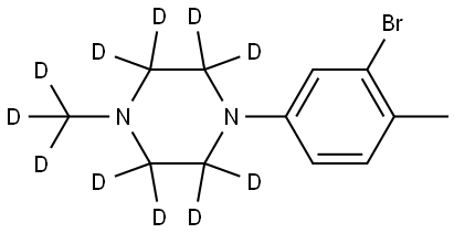 1-(3-bromo-4-methylphenyl)-4-(methyl-d3)piperazine-2,2,3,3,5,5,6,6-d8 Structure