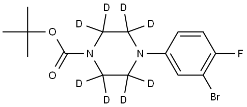 tert-butyl 4-(3-bromo-4-fluorophenyl)piperazine-1-carboxylate-2,2,3,3,5,5,6,6-d8 Structure