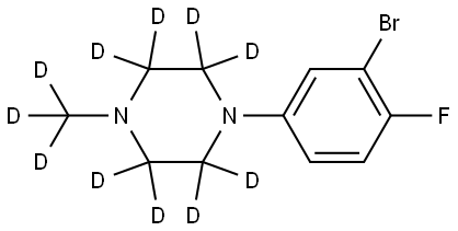 1-(3-bromo-4-fluorophenyl)-4-(methyl-d3)piperazine-2,2,3,3,5,5,6,6-d8 Structure