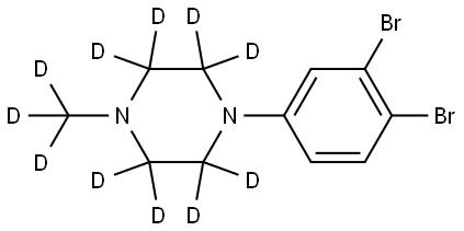 1-(3,4-dibromophenyl)-4-(methyl-d3)piperazine-2,2,3,3,5,5,6,6-d8 Structure