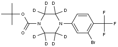 tert-butyl 4-(3-bromo-4-(trifluoromethyl)phenyl)piperazine-1-carboxylate-2,2,3,3,5,5,6,6-d8 Structure