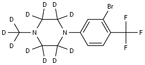 1-(3-bromo-4-(trifluoromethyl)phenyl)-4-(methyl-d3)piperazine-2,2,3,3,5,5,6,6-d8 Structure
