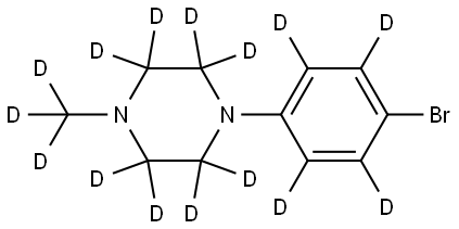 1-(4-bromophenyl-2,3,5,6-d4)-4-(methyl-d3)piperazine-2,2,3,3,5,5,6,6-d8 Structure