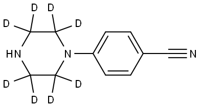 4-(piperazin-1-yl-2,2,3,3,5,5,6,6-d8)benzonitrile Structure