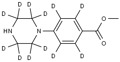 methyl 4-(piperazin-1-yl-2,2,3,3,5,5,6,6-d8)benzoate-d4 Structure