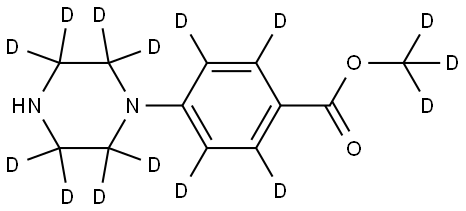 methyl-d3 4-(piperazin-1-yl-2,2,3,3,5,5,6,6-d8)benzoate-d4 Structure