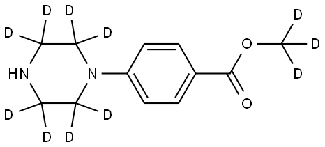 methyl-d3 4-(piperazin-1-yl-2,2,3,3,5,5,6,6-d8)benzoate 구조식 이미지