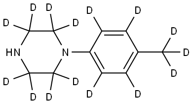 1-(4-(methyl-d3)phenyl-2,3,5,6-d4)piperazine-2,2,3,3,5,5,6,6-d8 Structure