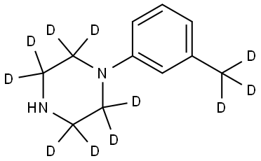 1-(3-(methyl-d3)phenyl)piperazine-2,2,3,3,5,5,6,6-d8 Structure