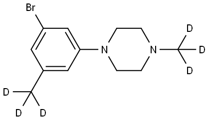 1-(3-bromo-5-(methyl-d3)phenyl)-4-(methyl-d3)piperazine Structure