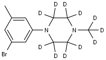 1-(3-bromo-5-methylphenyl)-4-(methyl-d3)piperazine-2,2,3,3,5,5,6,6-d8 Structure