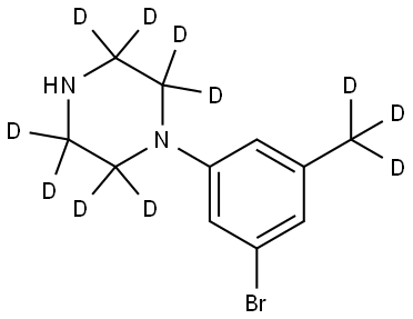 1-(3-bromo-5-(methyl-d3)phenyl)piperazine-2,2,3,3,5,5,6,6-d8 Structure