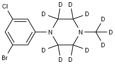 1-(3-bromo-5-chlorophenyl)-4-(methyl-d3)piperazine-2,2,3,3,5,5,6,6-d8 Structure