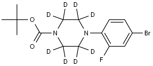 tert-butyl 4-(4-bromo-2-fluorophenyl)piperazine-1-carboxylate-2,2,3,3,5,5,6,6-d8 Structure