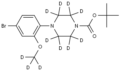 tert-butyl 4-(4-bromo-2-(methoxy-d3)phenyl)piperazine-1-carboxylate-2,2,3,3,5,5,6,6-d8 구조식 이미지