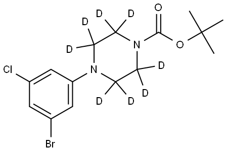 tert-butyl 4-(3-bromo-5-chlorophenyl)piperazine-1-carboxylate-2,2,3,3,5,5,6,6-d8 구조식 이미지