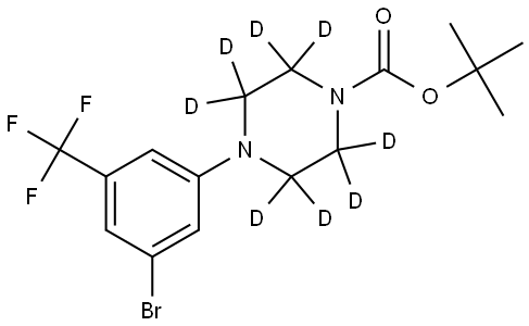 tert-butyl 4-(3-bromo-5-(trifluoromethyl)phenyl)piperazine-1-carboxylate-2,2,3,3,5,5,6,6-d8 Structure