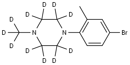 1-(4-bromo-2-methylphenyl)-4-(methyl-d3)piperazine-2,2,3,3,5,5,6,6-d8 Structure