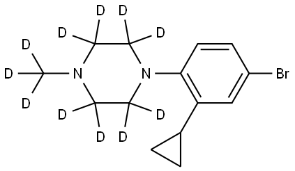 1-(4-bromo-2-cyclopropylphenyl)-4-(methyl-d3)piperazine-2,2,3,3,5,5,6,6-d8 Structure