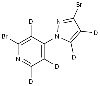 2-bromo-4-(3-bromo-1H-pyrazol-1-yl-4,5-d2)pyridine-3,5,6-d3 Structure