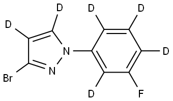 3-bromo-1-(3-fluorophenyl-2,4,5,6-d4)-1H-pyrazole-4,5-d2 Structure