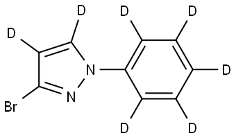 3-bromo-1-(phenyl-d5)-1H-pyrazole-4,5-d2 Structure