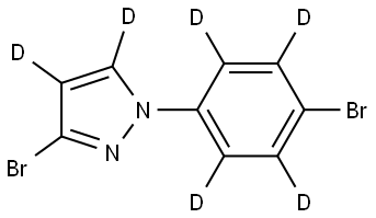 3-bromo-1-(4-bromophenyl-2,3,5,6-d4)-1H-pyrazole-4,5-d2 Structure