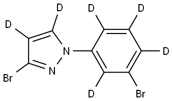 3-bromo-1-(3-bromophenyl-2,4,5,6-d4)-1H-pyrazole-4,5-d2 Structure