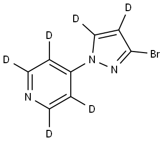 4-(3-bromo-1H-pyrazol-1-yl-4,5-d2)pyridine-2,3,5,6-d4 Structure