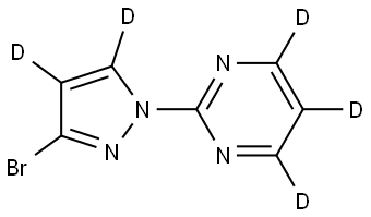 2-(3-bromo-1H-pyrazol-1-yl-4,5-d2)pyrimidine-4,5,6-d3 Structure