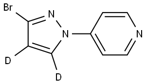 4-(3-bromo-1H-pyrazol-1-yl-4,5-d2)pyridine Structure