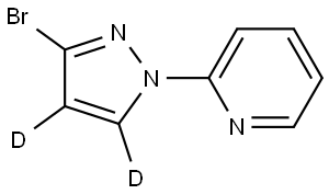 2-(3-bromo-1H-pyrazol-1-yl-4,5-d2)pyridine Structure