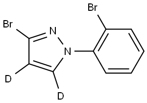 3-bromo-1-(2-bromophenyl)-1H-pyrazole-4,5-d2 구조식 이미지