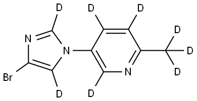 5-(4-bromo-1H-imidazol-1-yl-2,5-d2)-2-(methyl-d3)pyridine-3,4,6-d3 Structure