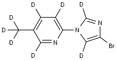 2-(4-bromo-1H-imidazol-1-yl-2,5-d2)-5-(methyl-d3)pyridine-3,4,6-d3 Structure