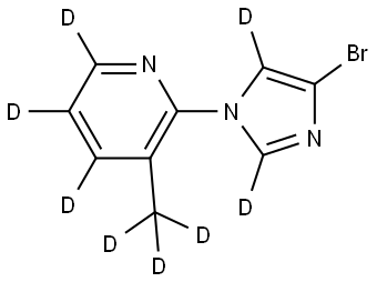 2-(4-bromo-1H-imidazol-1-yl-2,5-d2)-3-(methyl-d3)pyridine-4,5,6-d3 Structure